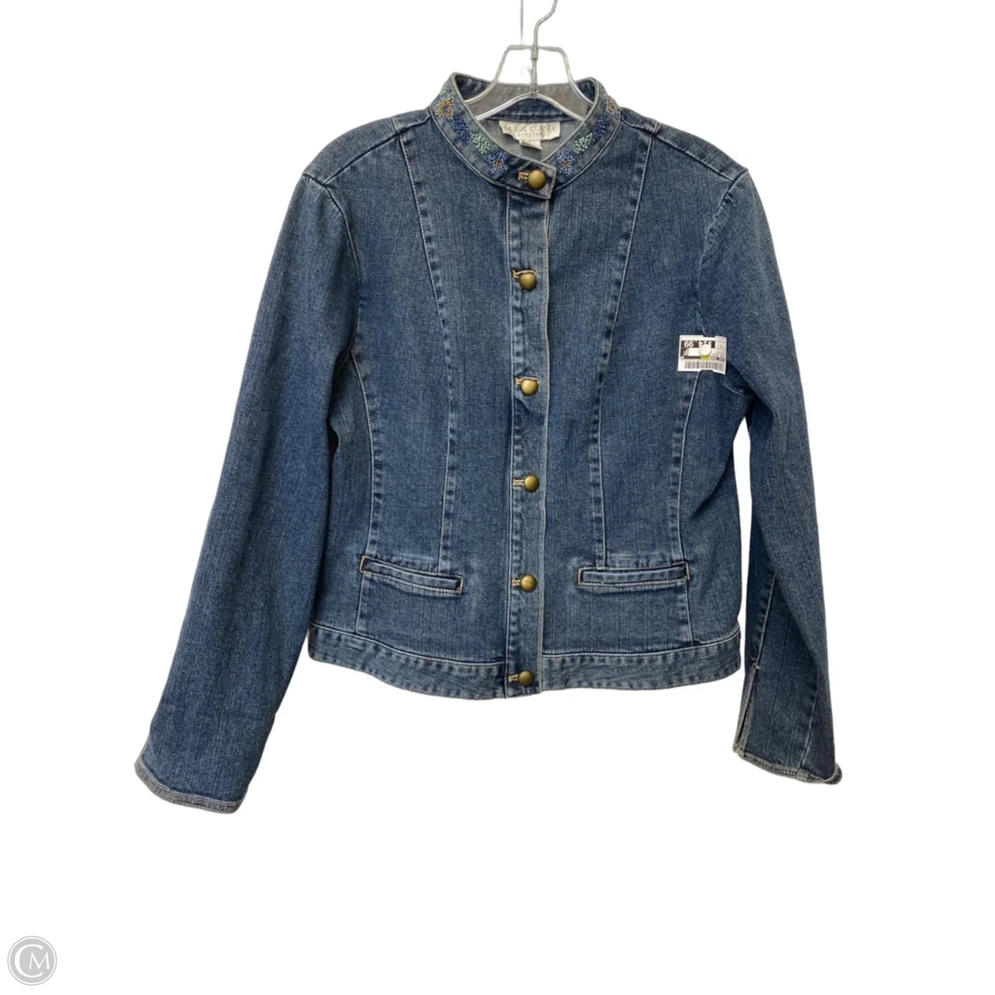 Jacket Denim By Casual Corner In Blue Denim, Size: 14