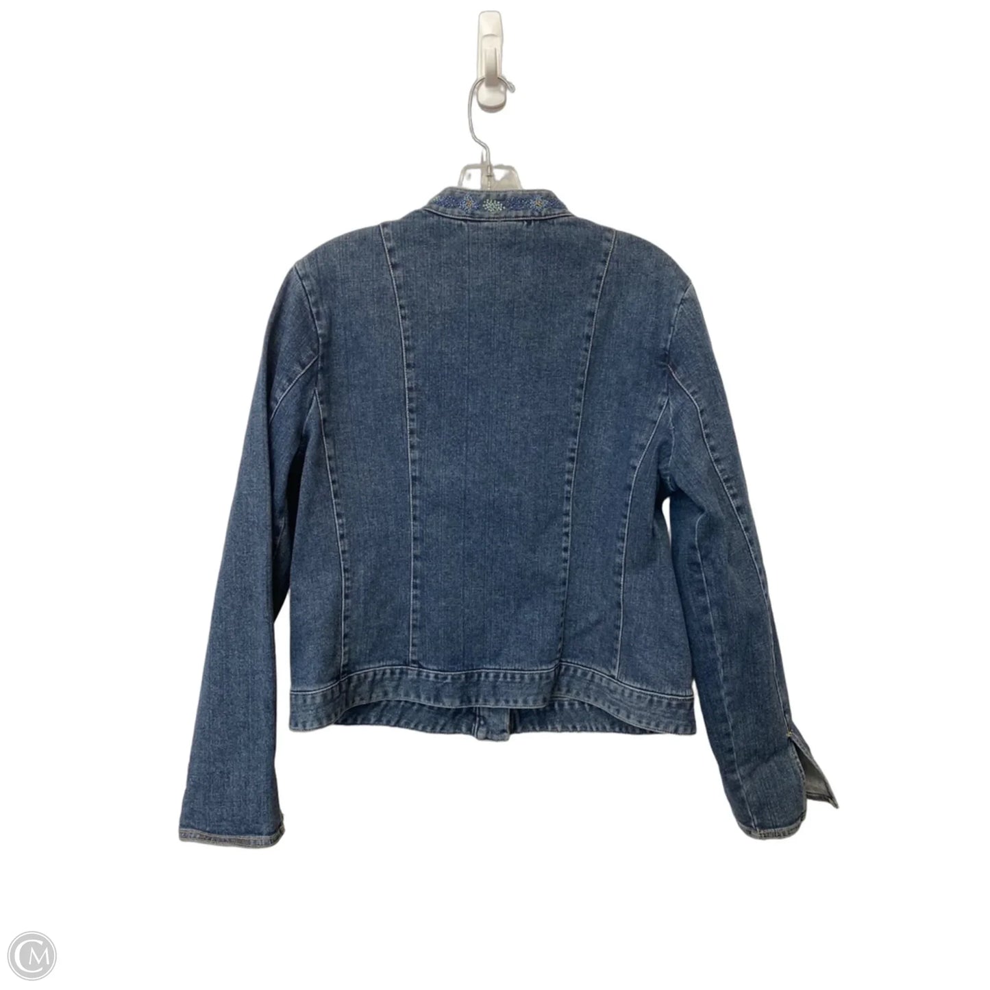 Jacket Denim By Casual Corner In Blue Denim, Size: 14