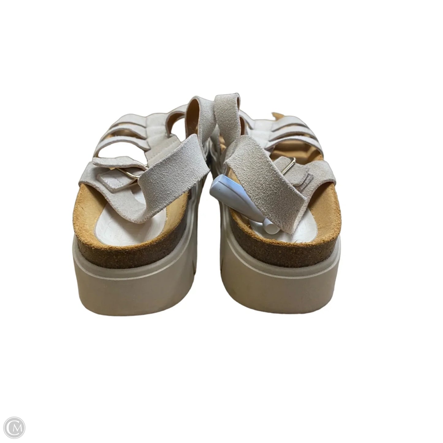 Sandals Flats By Clothes Mentor In Cream, Size: 9