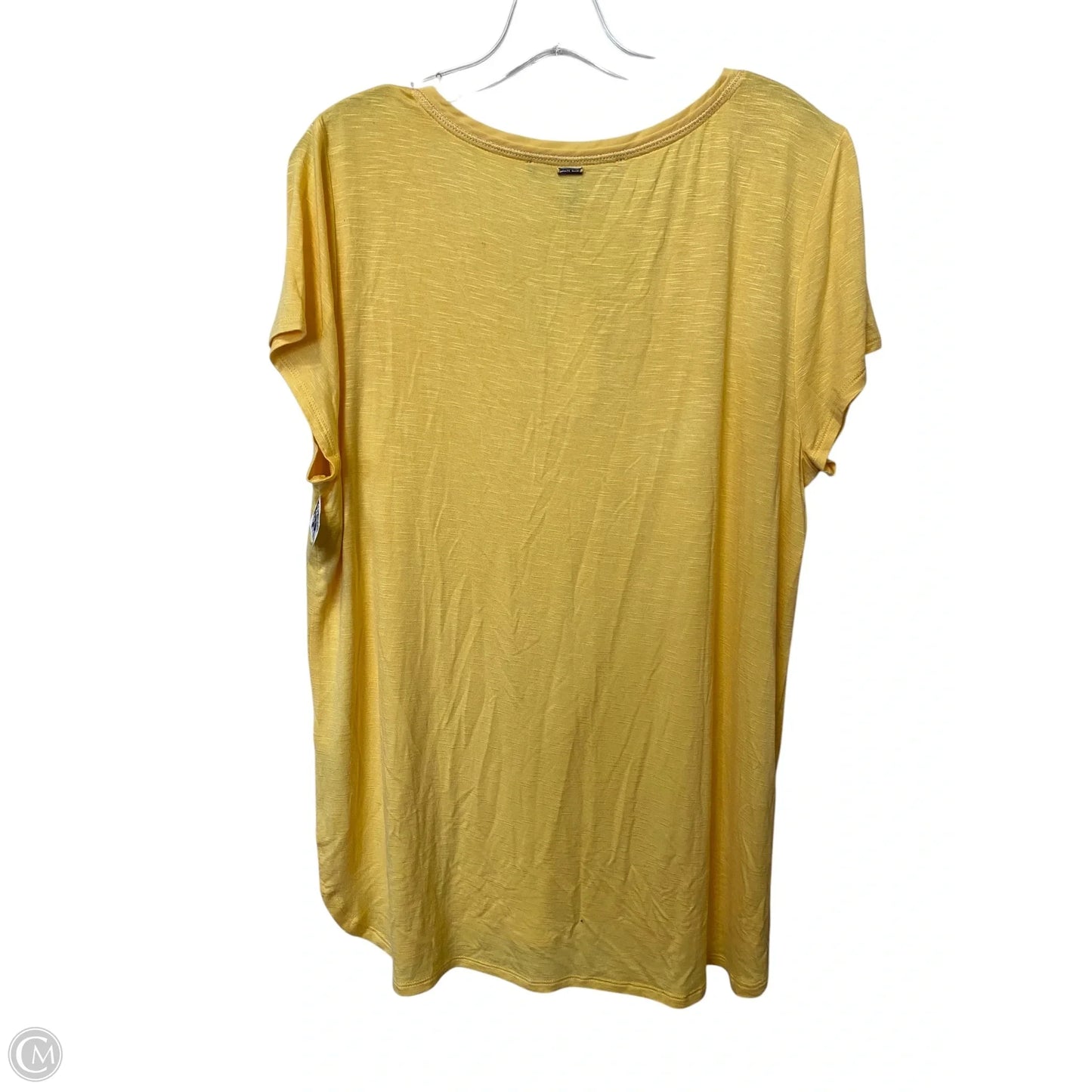Top Short Sleeve Basic By White House Black Market In Yellow, Size: Xl