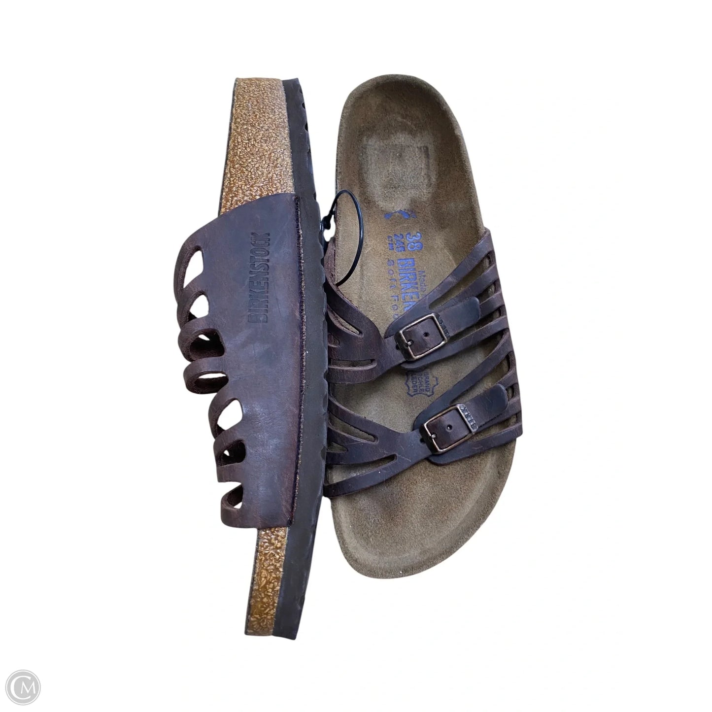 Sandals Flats By Birkenstock In Brown, Size: 7