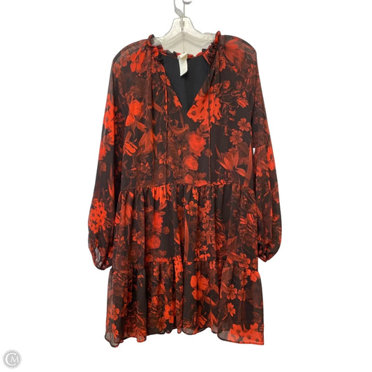 Dress Casual Midi By H&m In Red, Size: 10