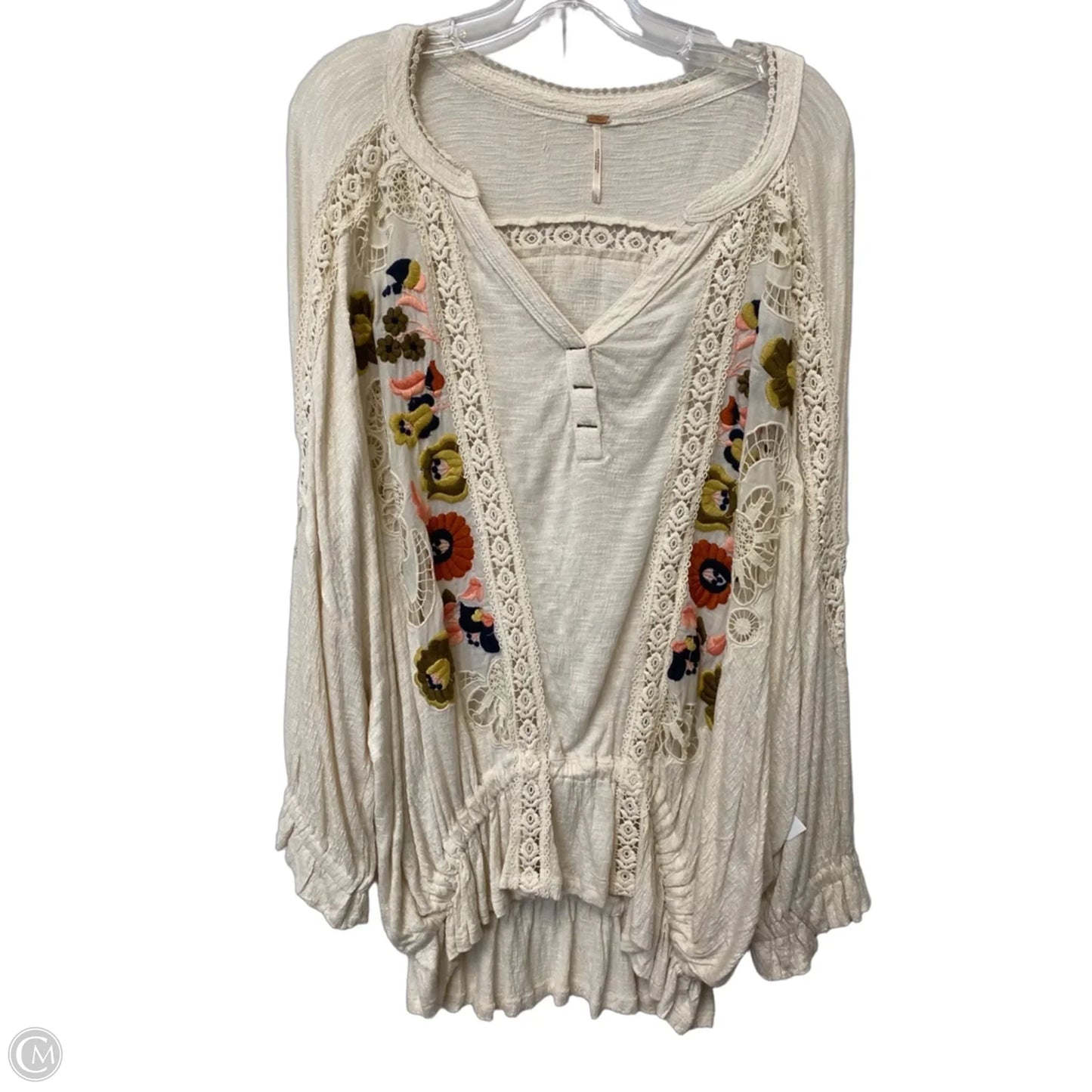 Top Long Sleeve By Free People In Silver, Size: L