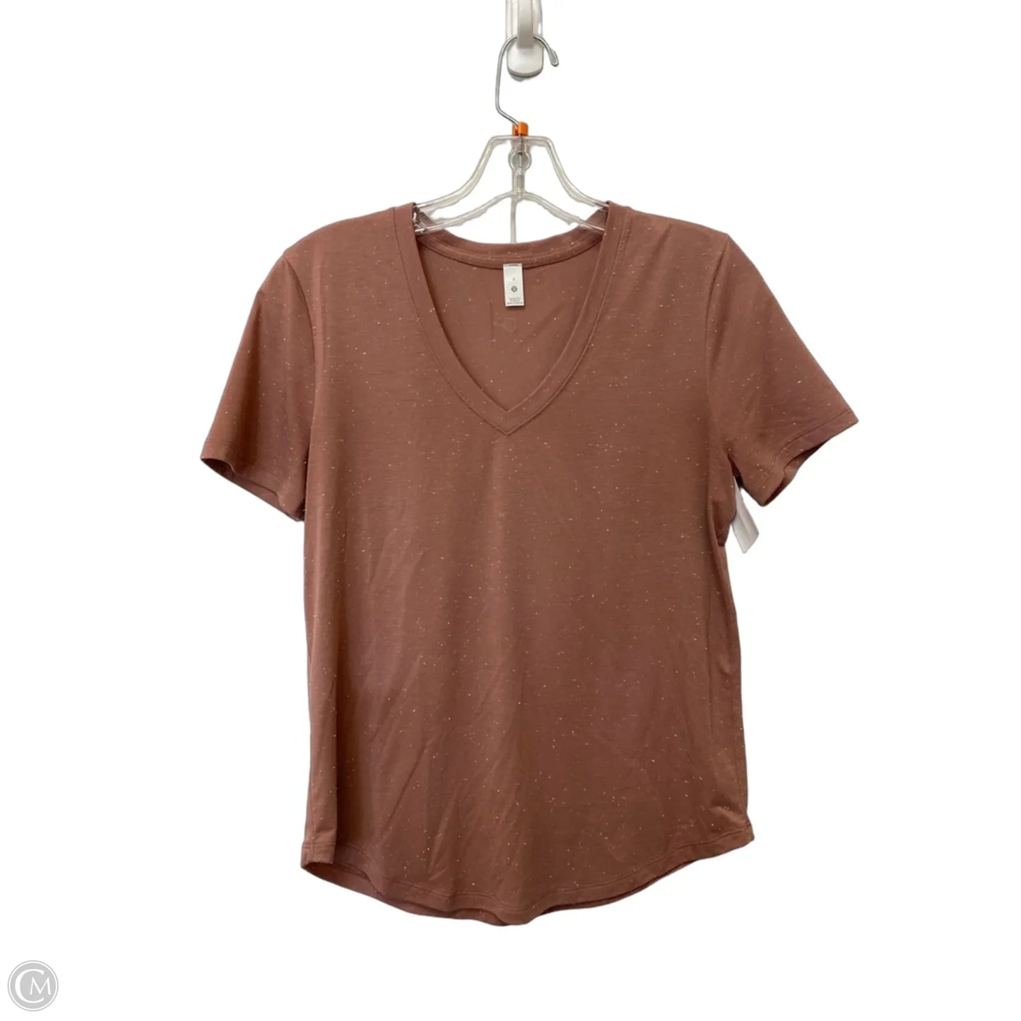 Athletic Top Short Sleeve By Lululemon In Pink, Size: 2