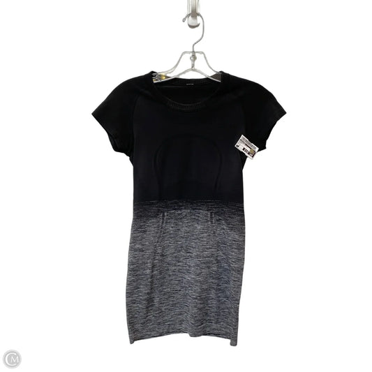 Athletic Top Short Sleeve By Lululemon In Black, Size: 2