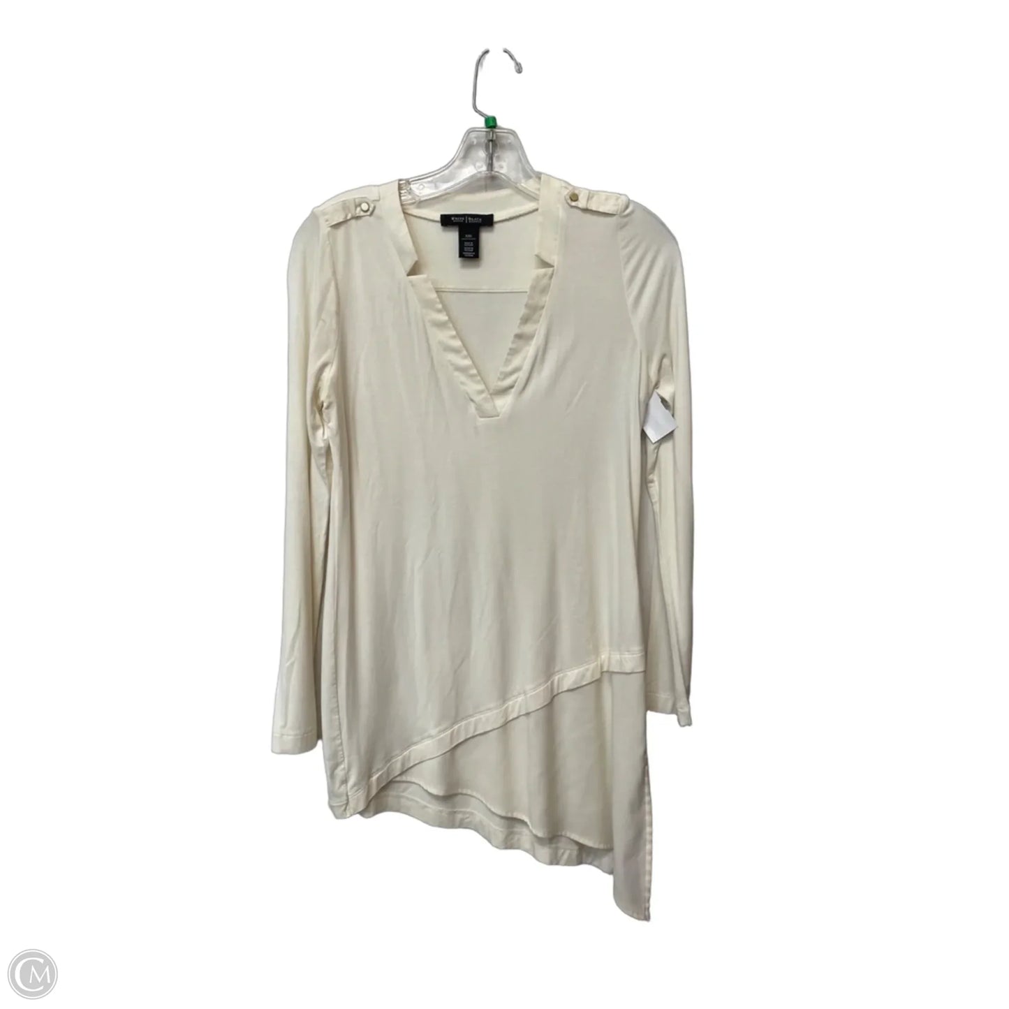 Top Long Sleeve By White House Black Market In Cream, Size: Xxs
