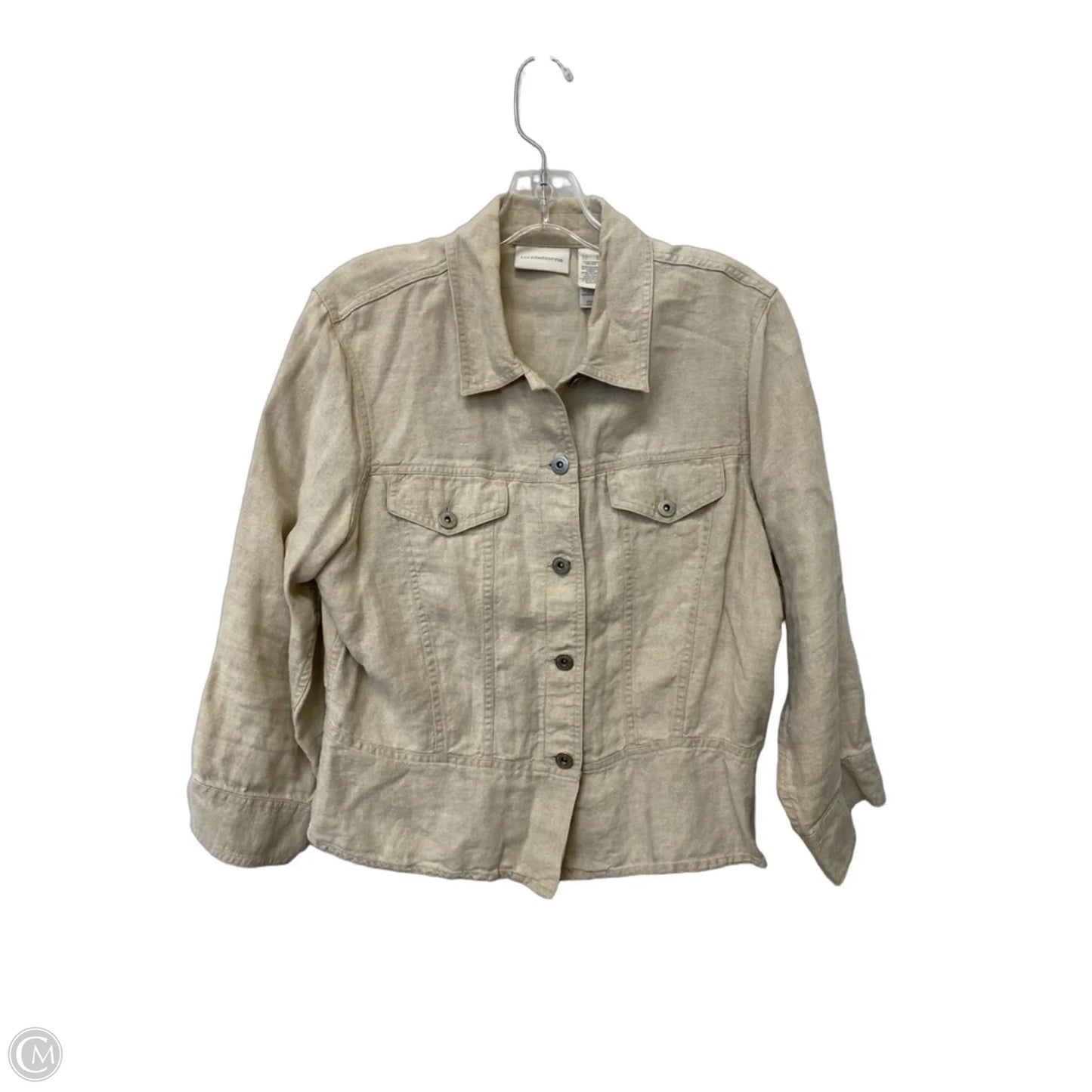 Jacket Other By Liz Claiborne In Tan, Size: L