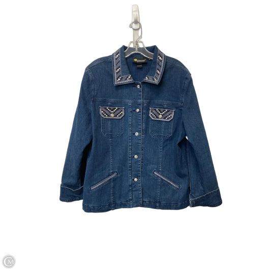 Jacket Denim By Christine Alexander In Black, Size: Xl