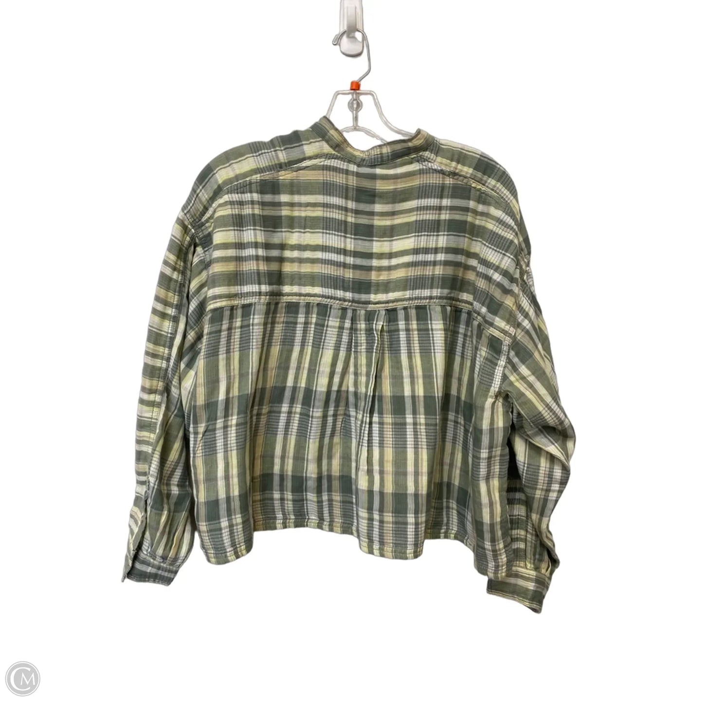 Top Long Sleeve By Pilcro In Green, Size: S