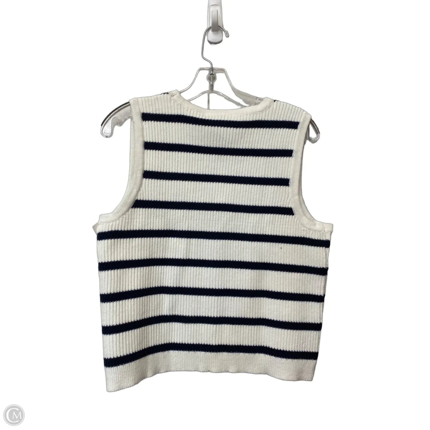 Vest Sweater By Sam Edelman In Striped Pattern, Size: M