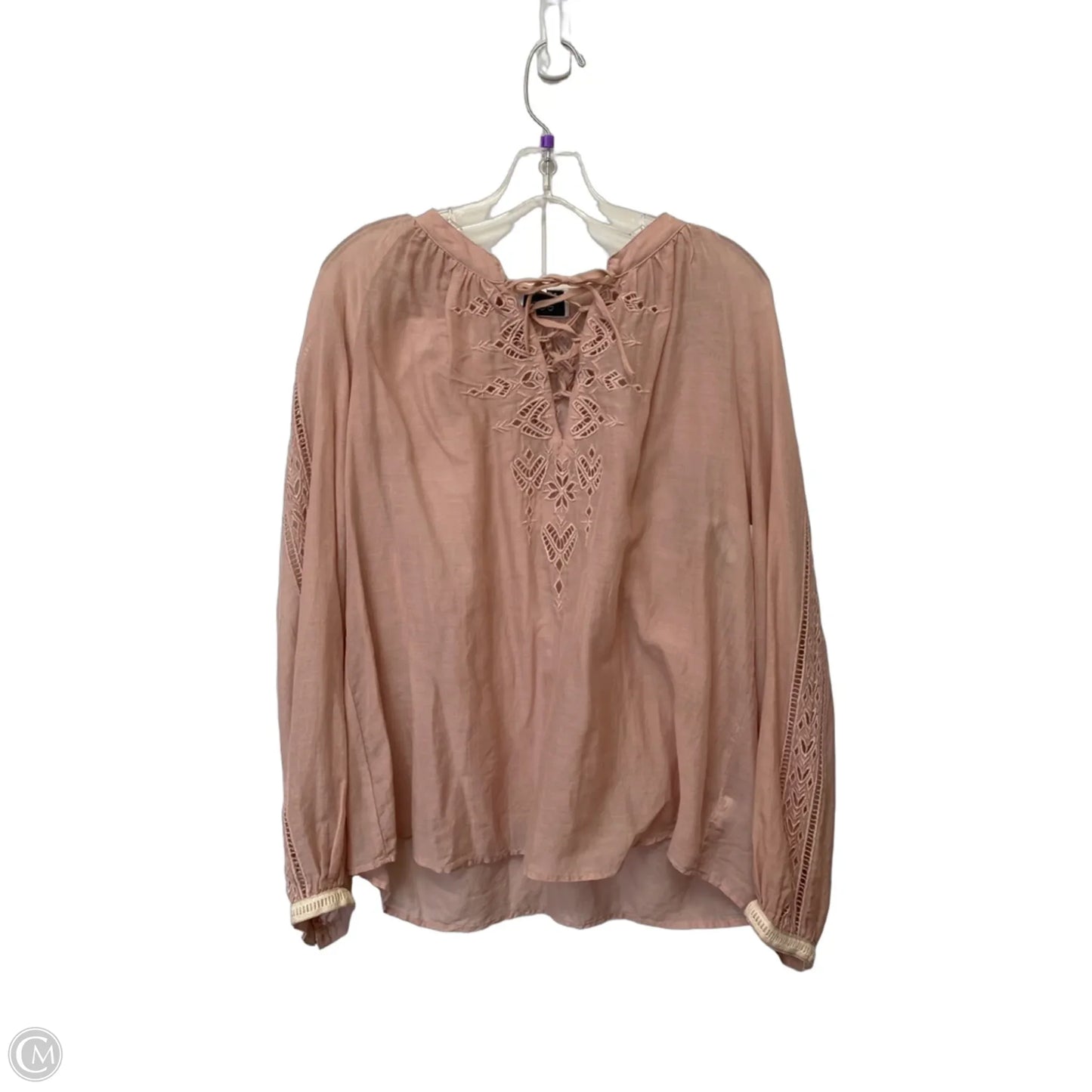 Top Long Sleeve By Johnny Was In Striped Pattern, Size: M