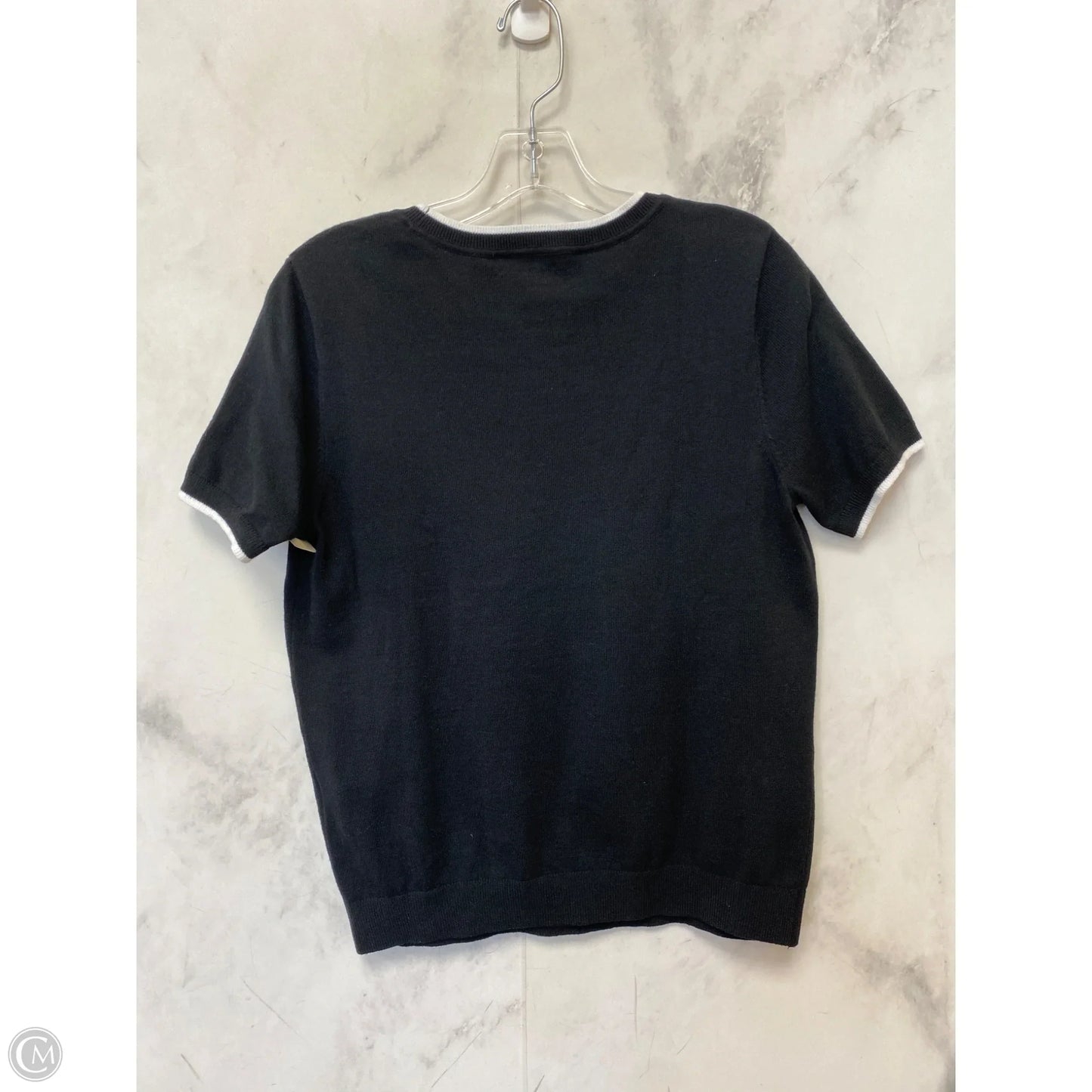 Top Short Sleeve By Tommy Hilfiger In Black, Size: M