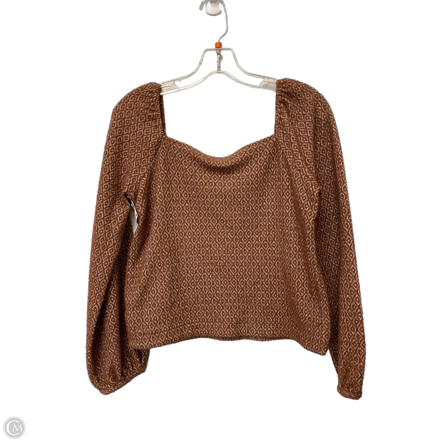 Top Long Sleeve By Madewell In Brown, Size: Xxs