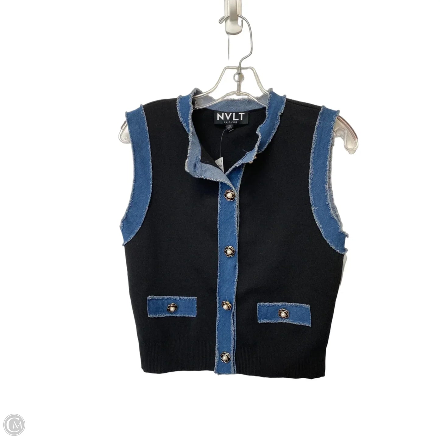 Vest Other By Nordstrom In Black & Blue, Size: Xs
