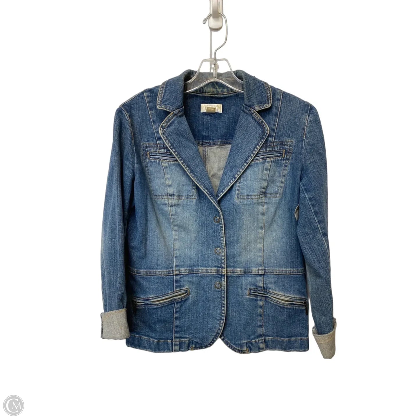 Jacket Denim By Loft In Blue Denim, Size: 8