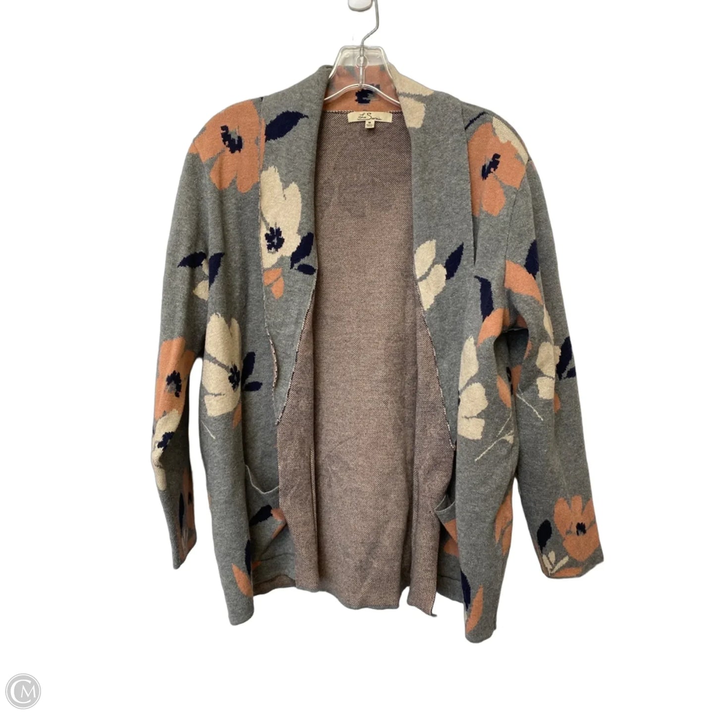 Sweater Cardigan By Clothes Mentor In Grey, Size: M
