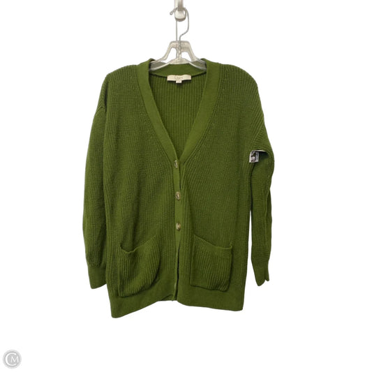 Sweater Cardigan By Loft In Green, Size: M