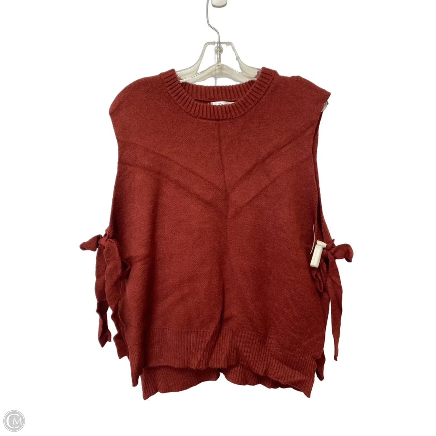 Vest Sweater By Clothes Mentor In Red, Size: S