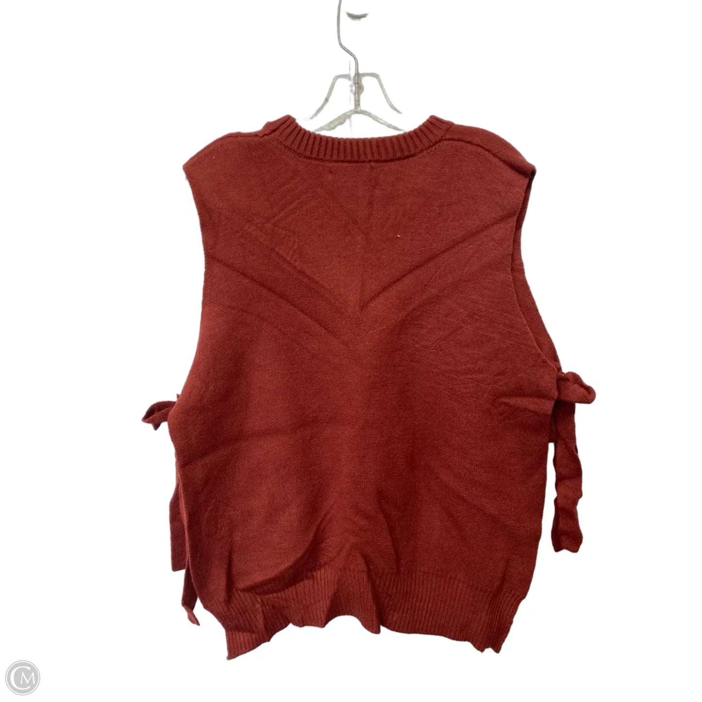 Vest Sweater By Clothes Mentor In Red, Size: S