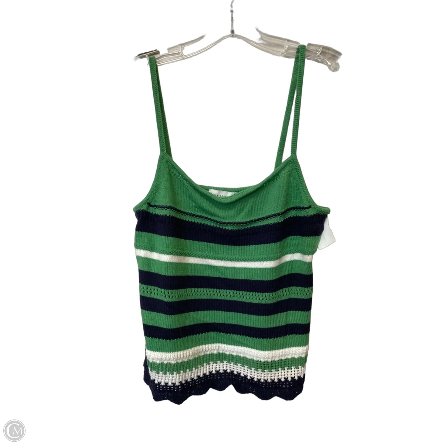 Top Sleeveless By Free Assembly In Green, Size: L