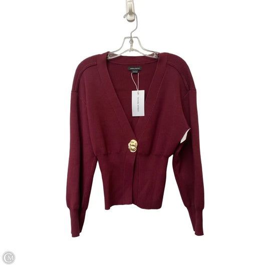 Sweater Cardigan By Clothes Mentor In Maroon, Size: M