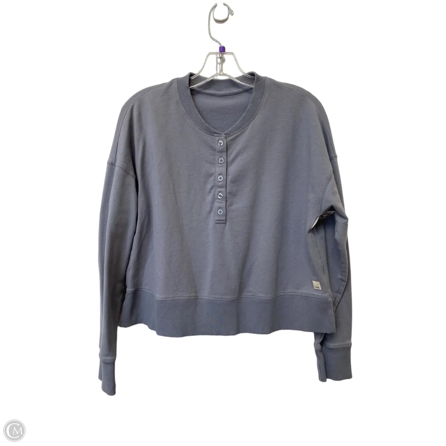 Top Long Sleeve By Vuori In Grey, Size: S