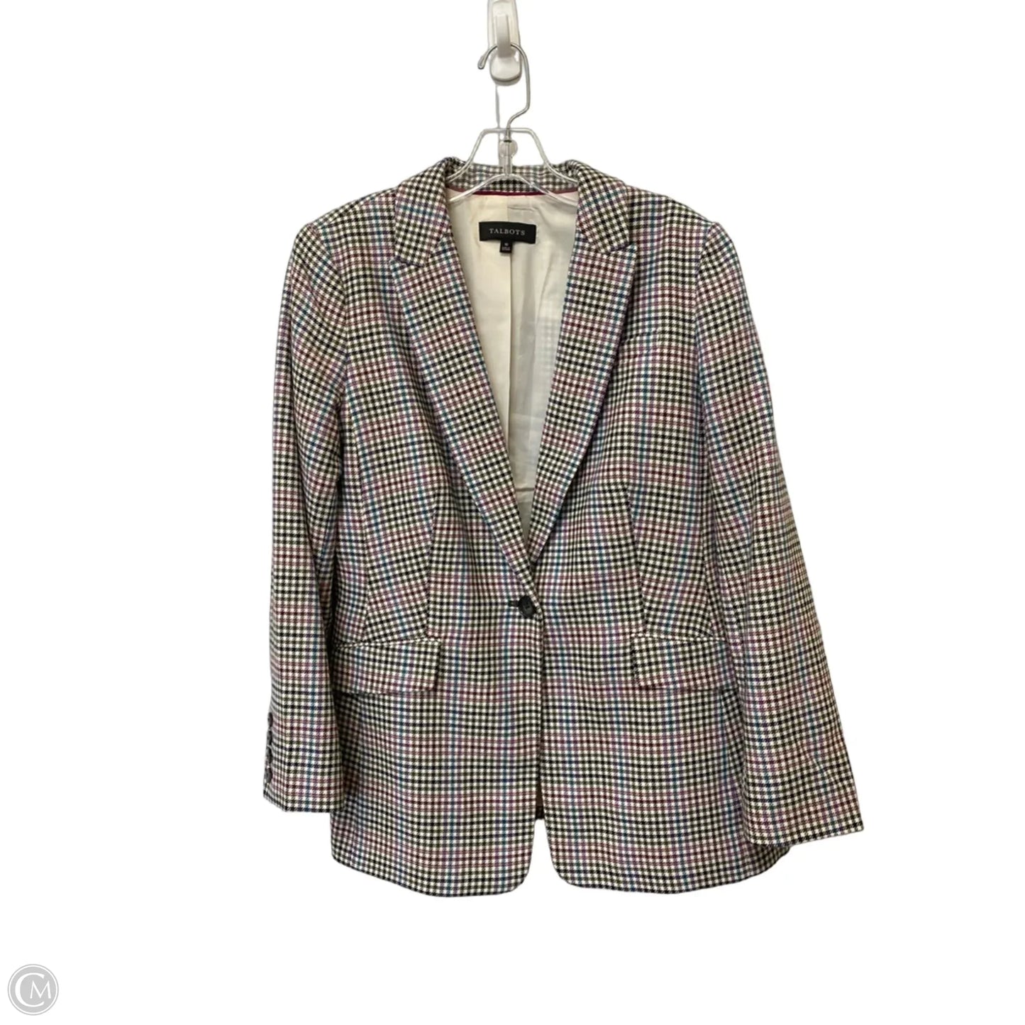 Blazer By Talbots In Plaid Pattern, Size: 10