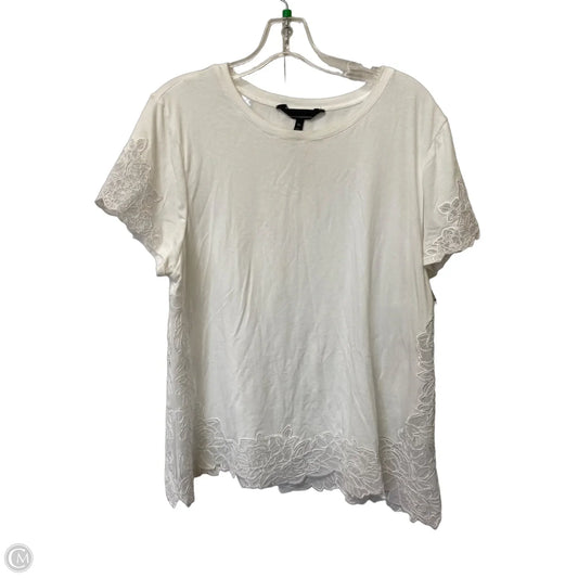 Top Short Sleeve By White House Black Market In White, Size: Xl