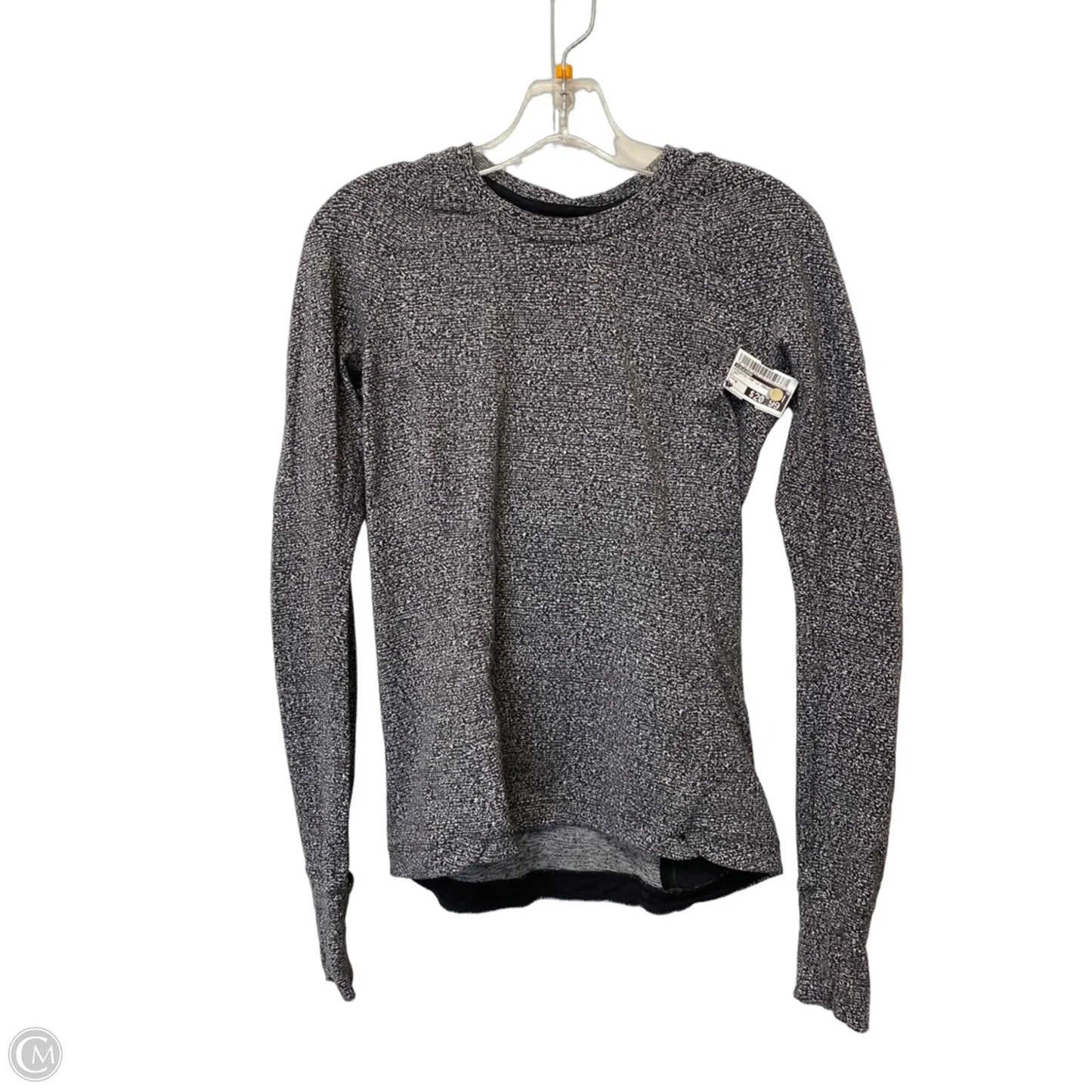 Athletic Top Long Sleeve Crewneck By Lululemon In Grey, Size: M