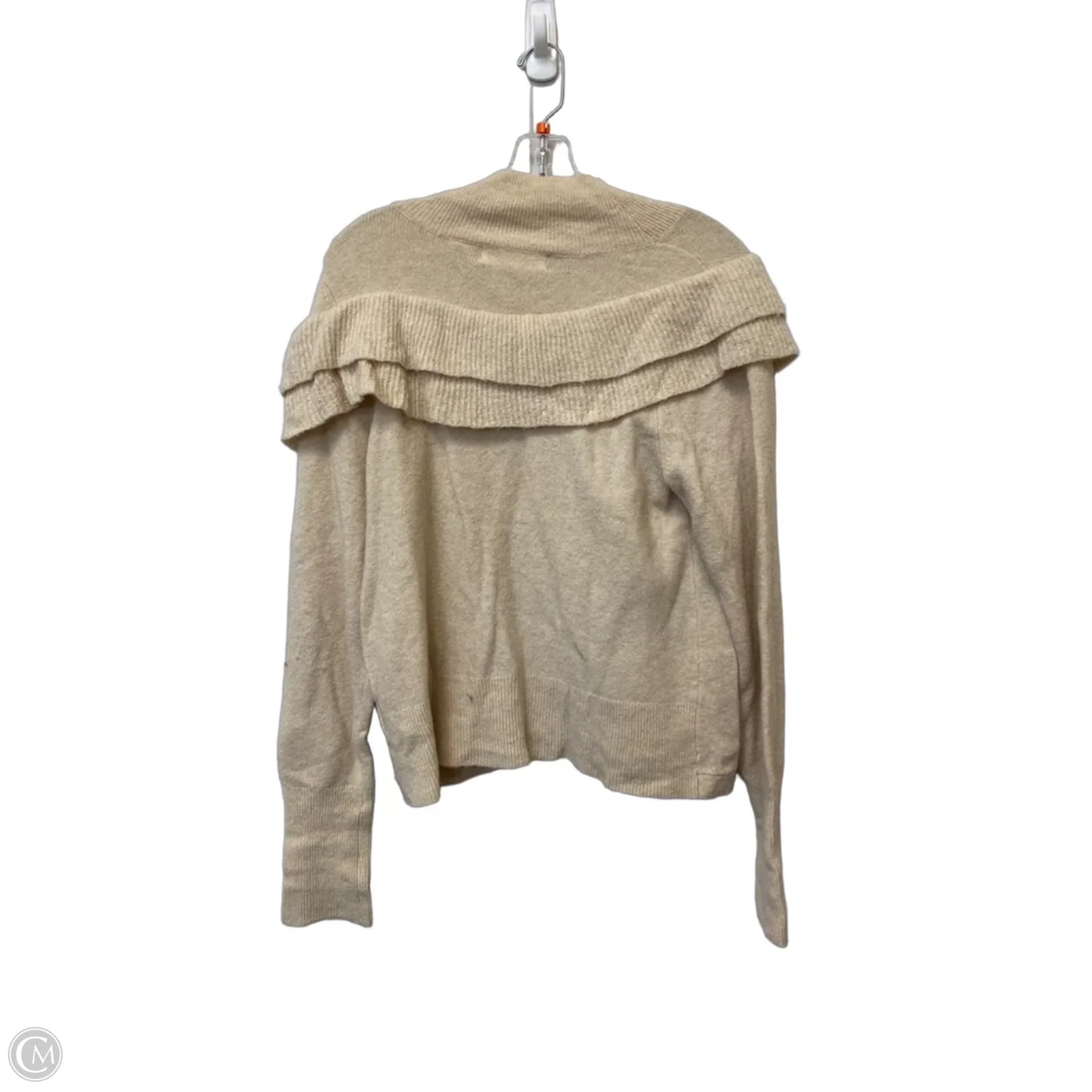 Sweater Short Sleeve By Anthropologie In Cream, Size: L