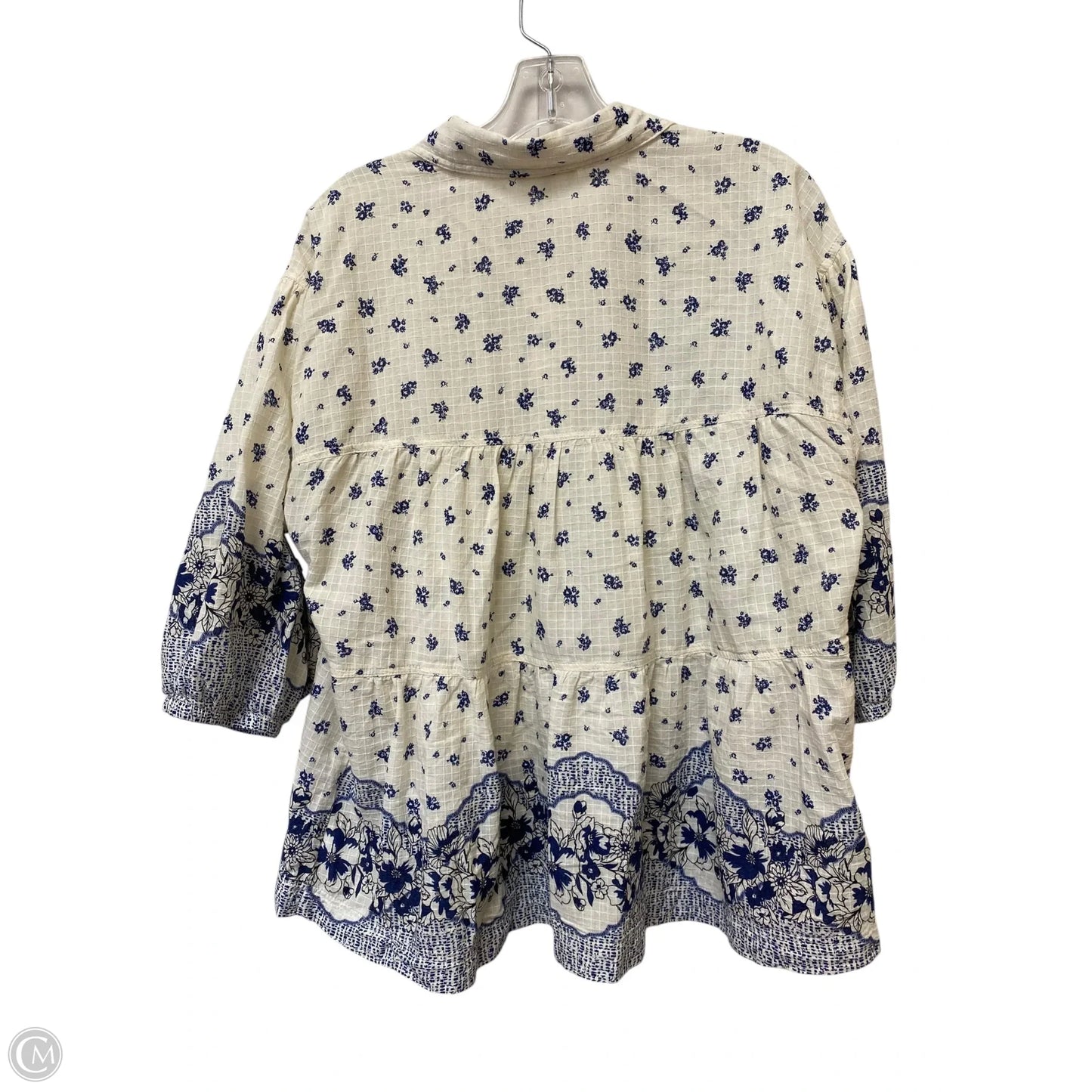 Top 3/4 Sleeve By Easel In Floral Print, Size: L