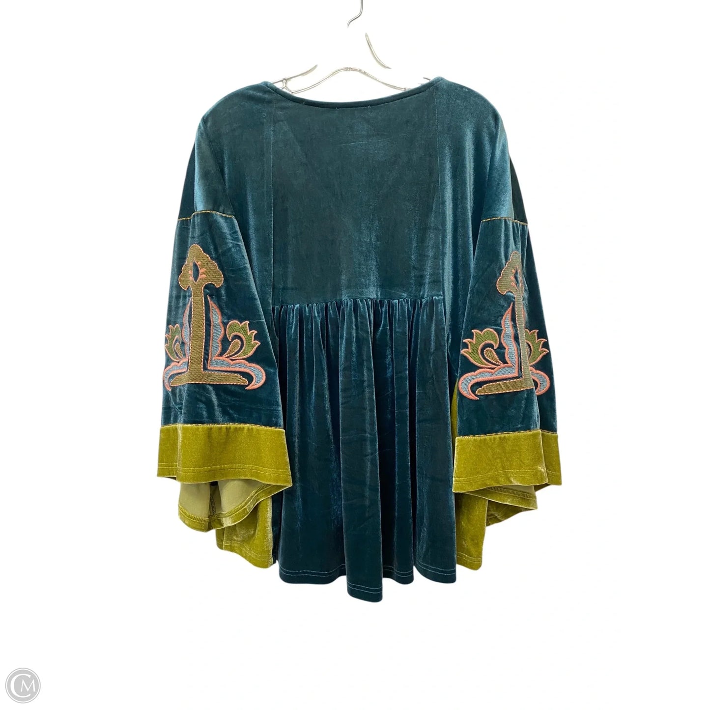 Top Long Sleeve By Easel In Teal, Size: M