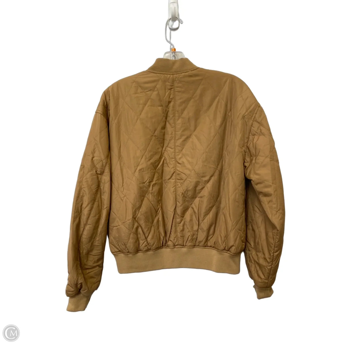 Jacket Puffer & Quilted By Thread And Supply In Tan, Size: S