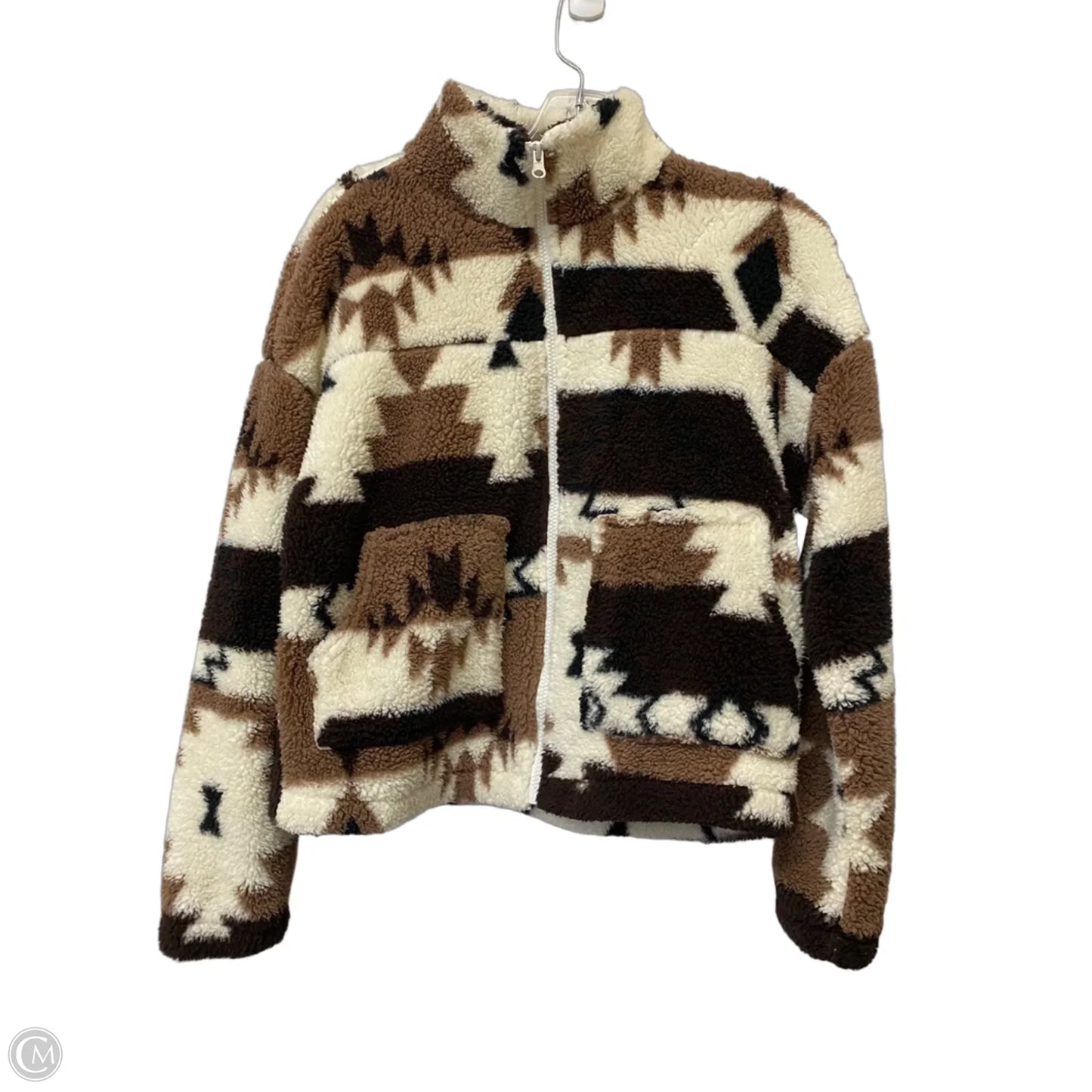 Jacket Faux Fur & Sherpa By Marika In Brown, Size: S