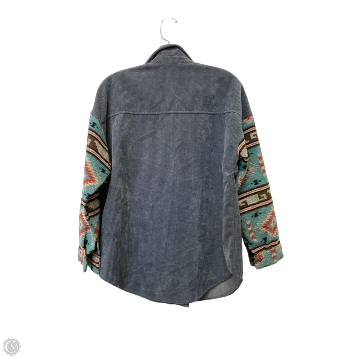 Jacket Shirt By Cme In Grey, Size: S