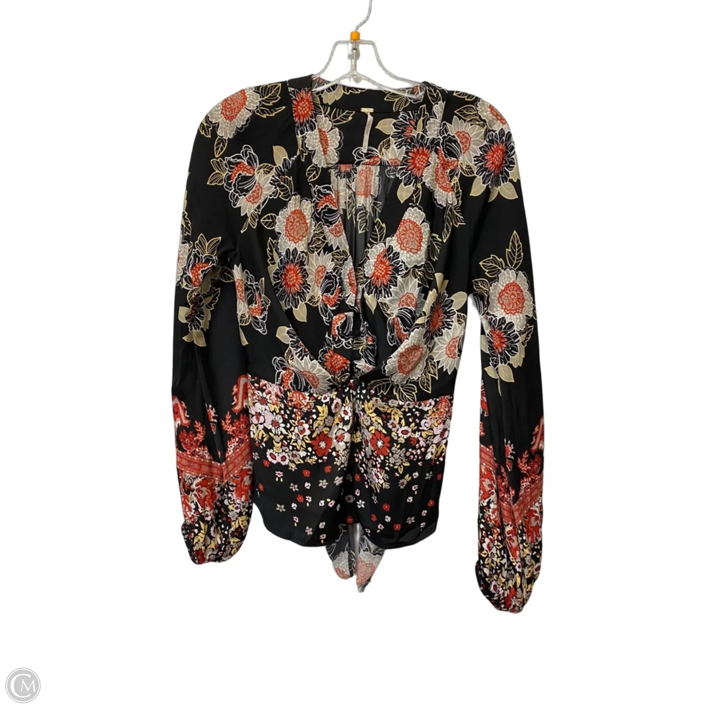 Top Long Sleeve By Free People In Black, Size: S