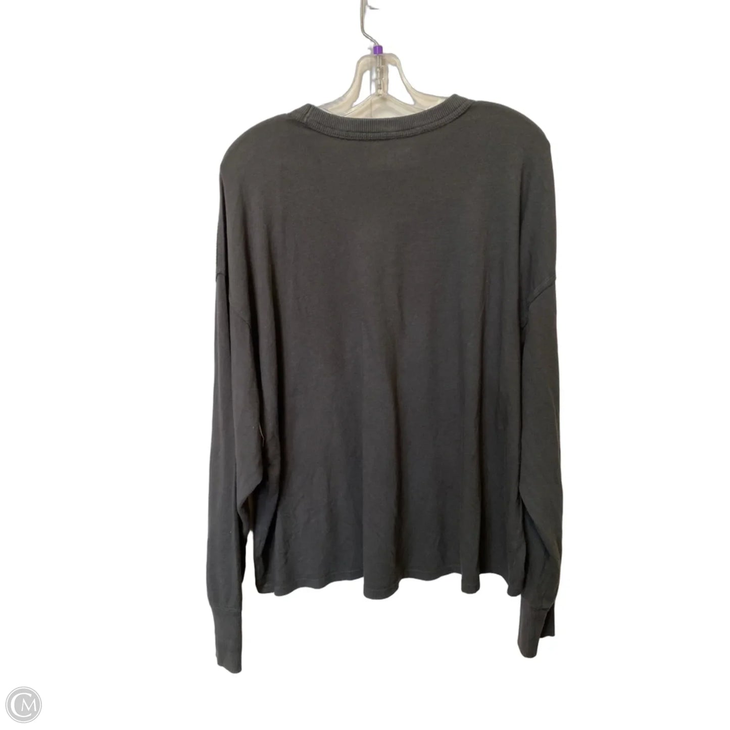 Top Long Sleeve Basic By Aerie In Grey, Size: L