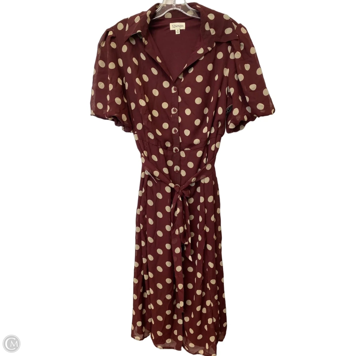 Dress Casual Maxi By Clothes Mentor In Polkadot Pattern, Size: 1x