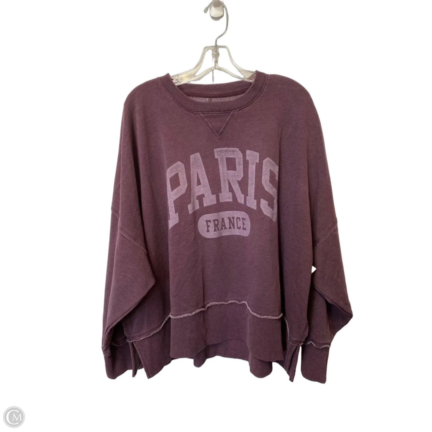 Top Long Sleeve By American Eagle In Purple, Size: L