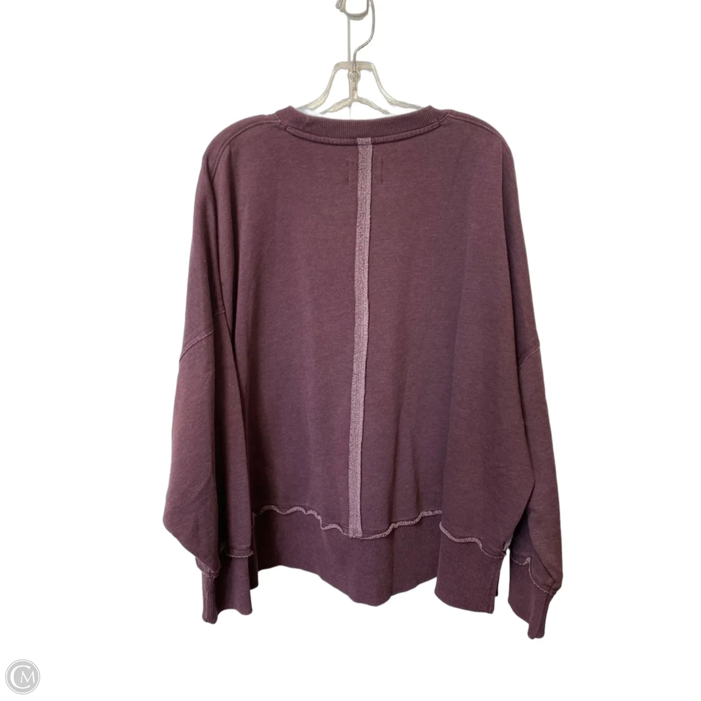 Top Long Sleeve By American Eagle In Purple, Size: L