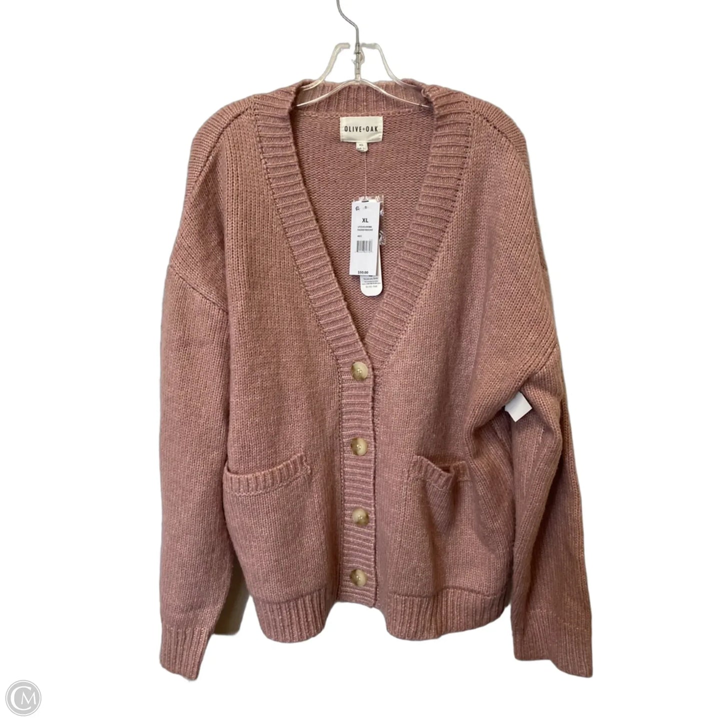 Sweater Cardigan By Olive And Oak In Purple, Size: Xl