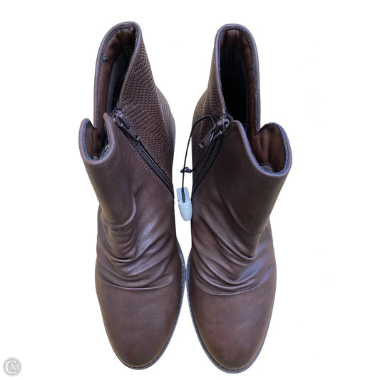Boots Ankle Heels By Bare Traps In Brown, Size: 9