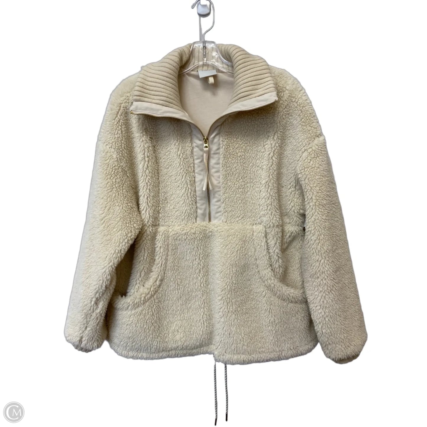 Jacket Faux Fur & Sherpa By Varley In Cream, Size: S