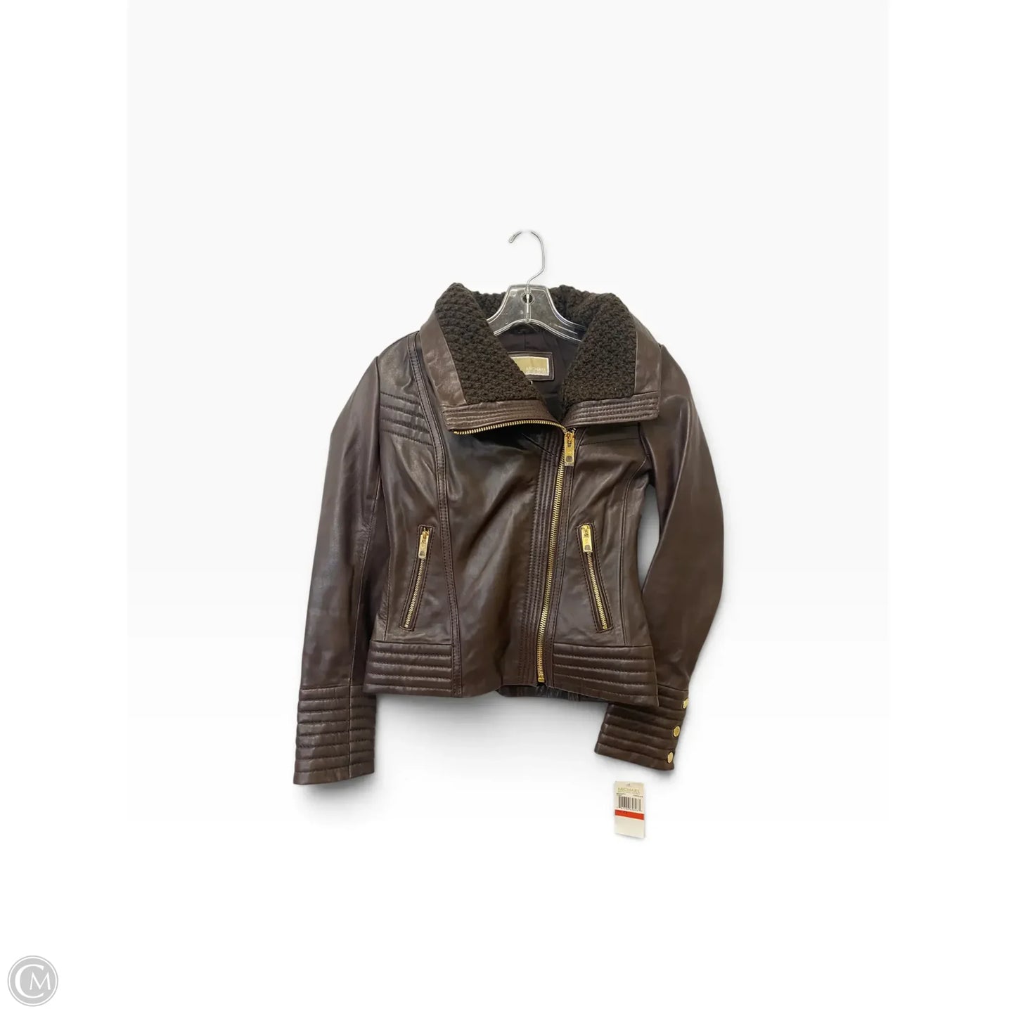 Jacket Leather By Michael By Michael Kors In Brown, Size: Xs