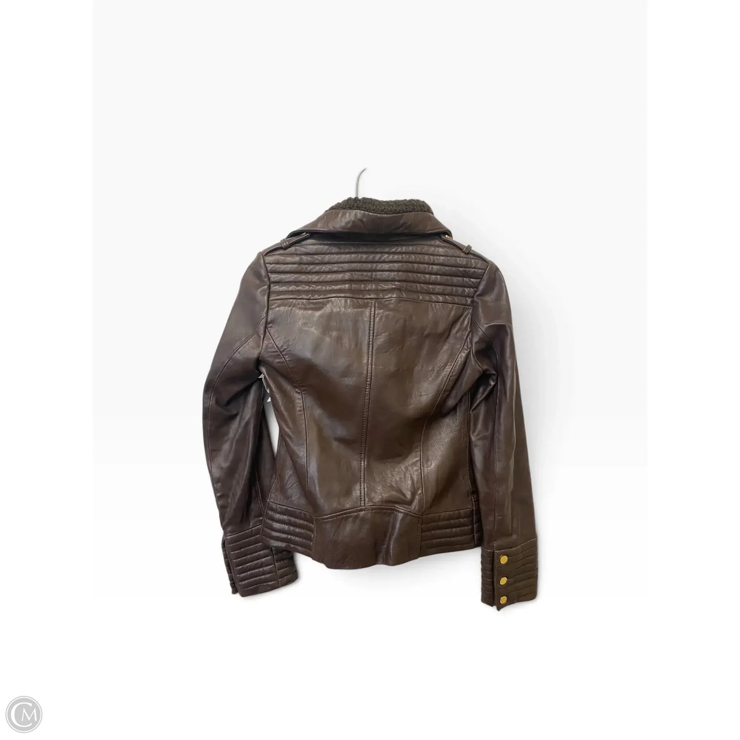 Jacket Leather By Michael By Michael Kors In Brown, Size: Xs