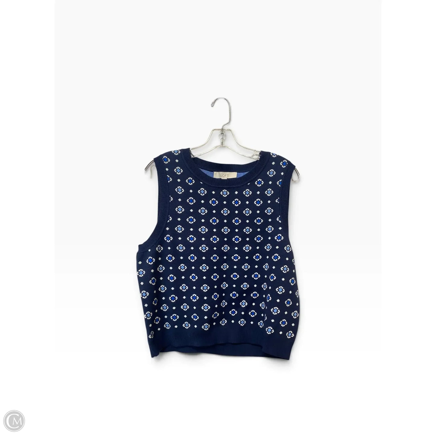 Vest Sweater By Loft In Blue, Size: L