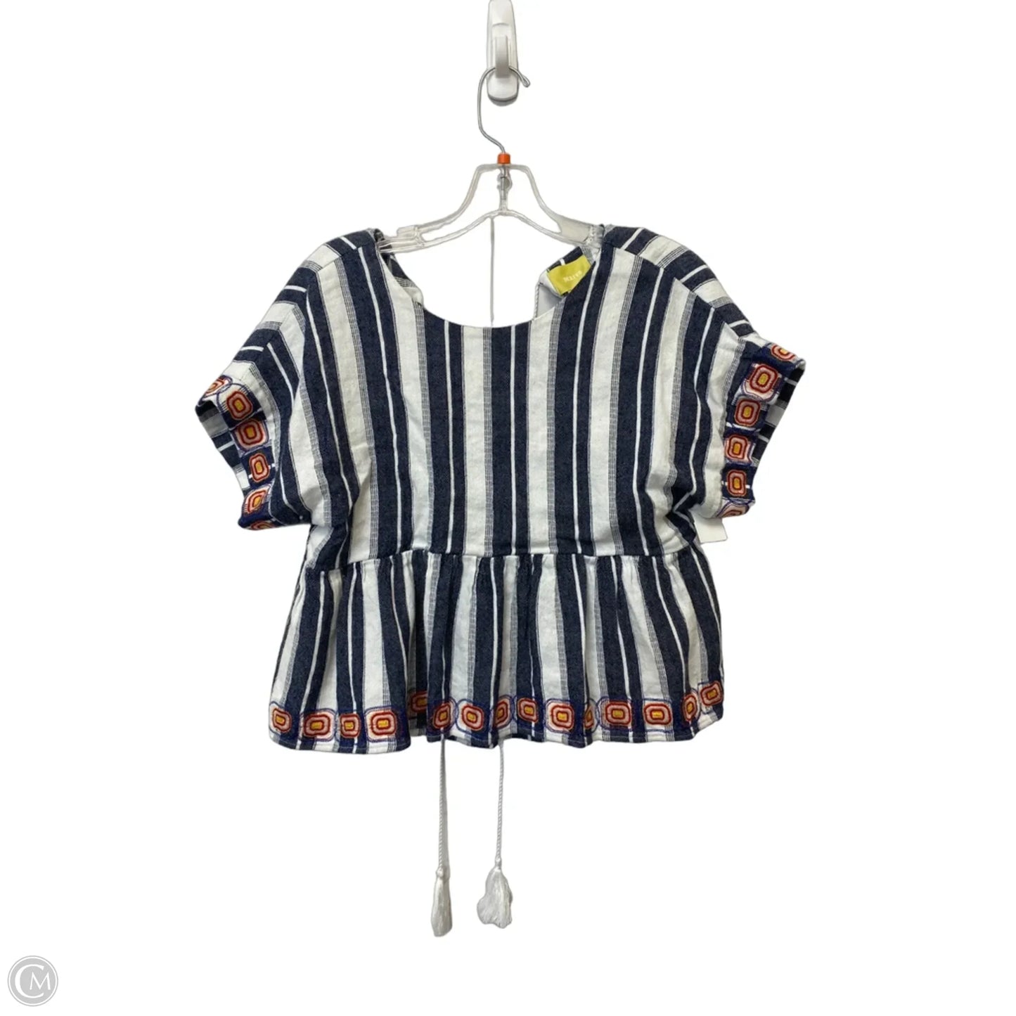 Top Short Sleeve By Maeve In Striped Pattern, Size: M