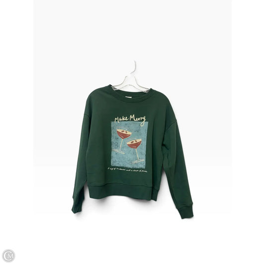 Sweatshirt Crewneck By Maeve In Green, Size: Xs