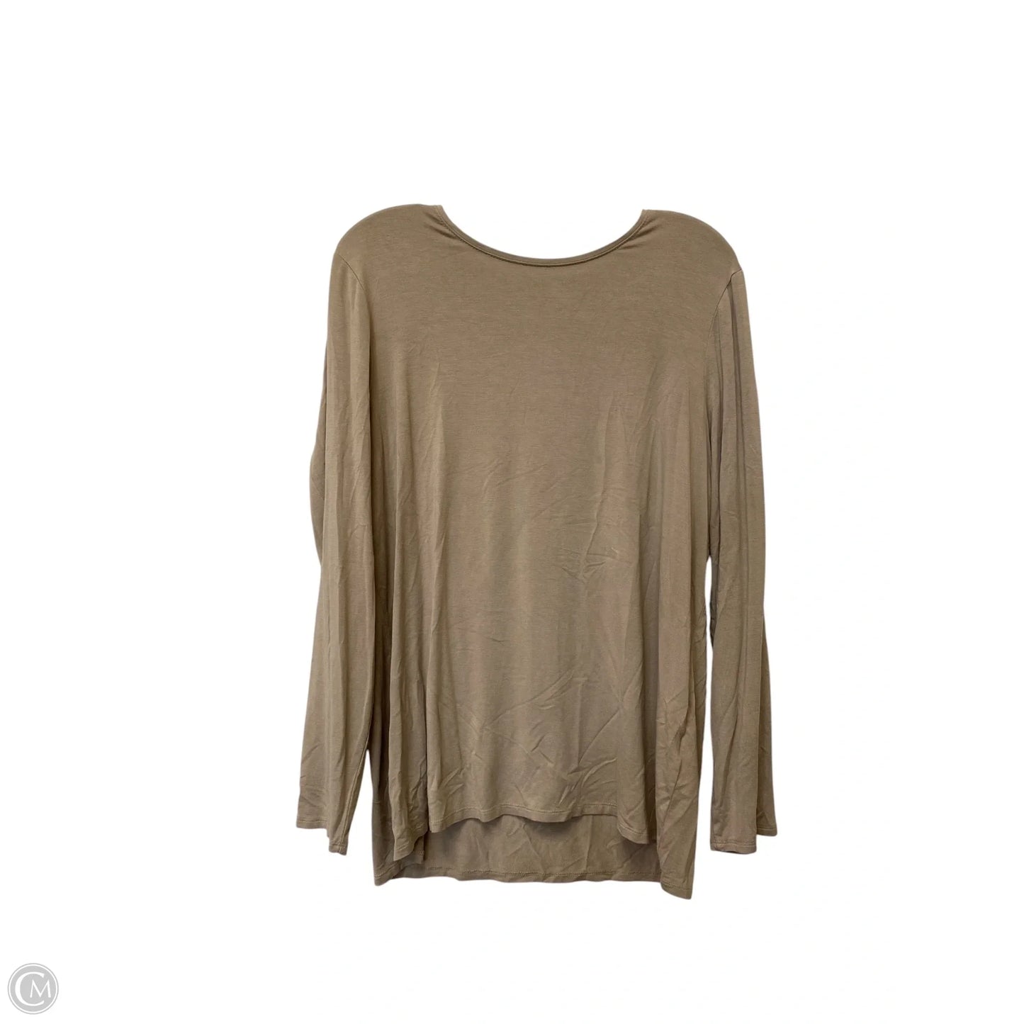 Top Long Sleeve Basic By Chicos In Brown, Size: Xl
