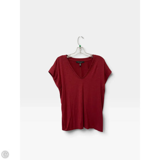 Top Short Sleeve Basic By White House Black Market In Red, Size: M